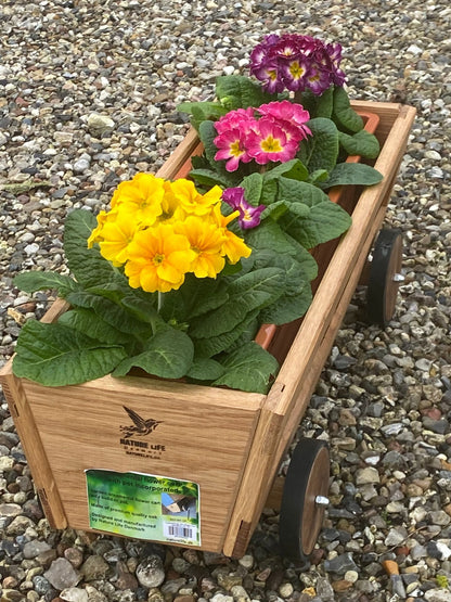 Ornamental flower cart with built-in pot 